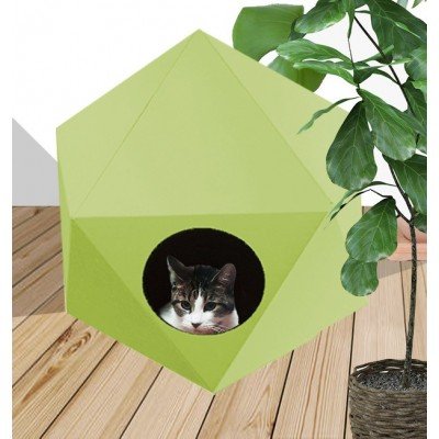 Casa para gatos de cartón - Iglú manzana